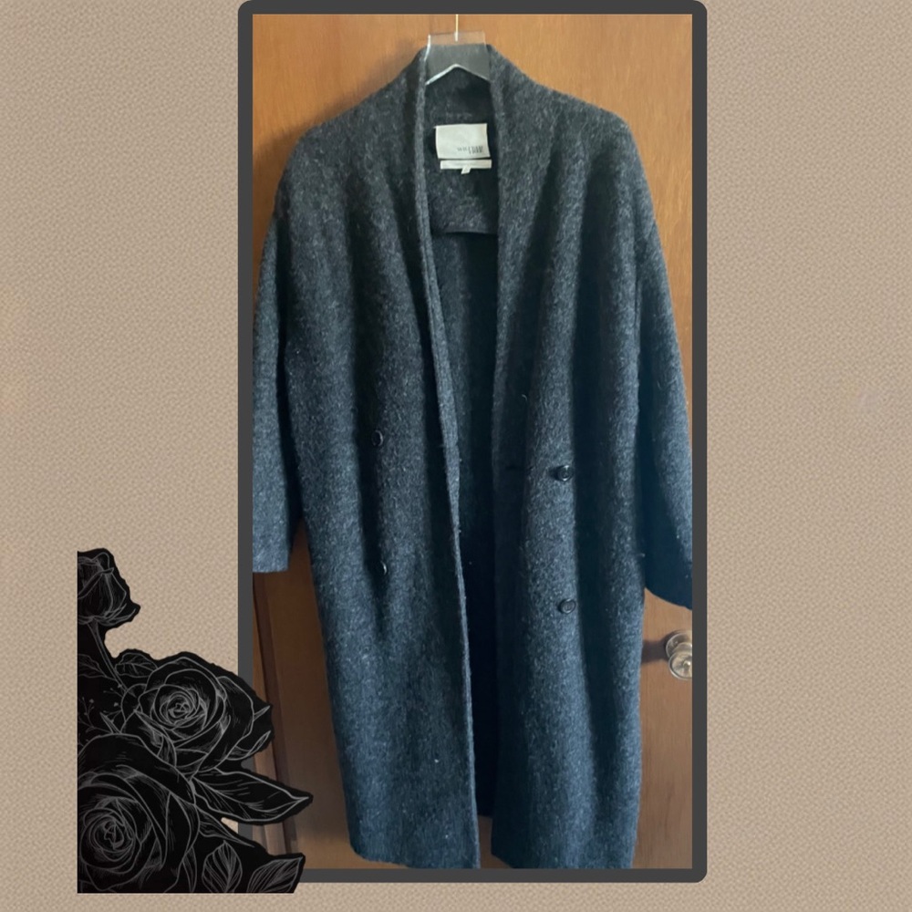 Aritzia Wilfred Free wool grey coat. Size Large